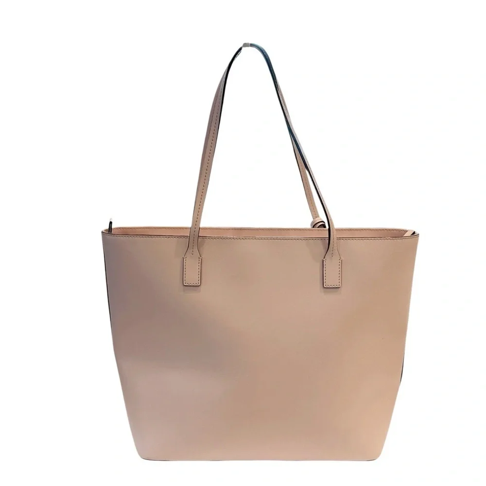 Kate Spade Wright Place Karla Tassel Leather Plum Dawn Pink Zip Top Tote Bag